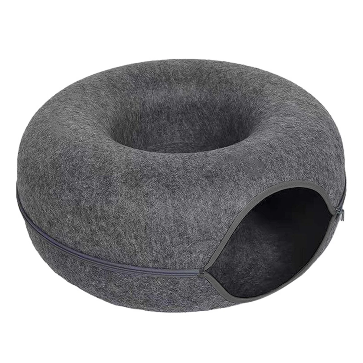 Interactive round Small Cat Tunnel Nest Felt Kittens Bed House Scratcher Cat Donut Sleeping Pet Toy for Cats