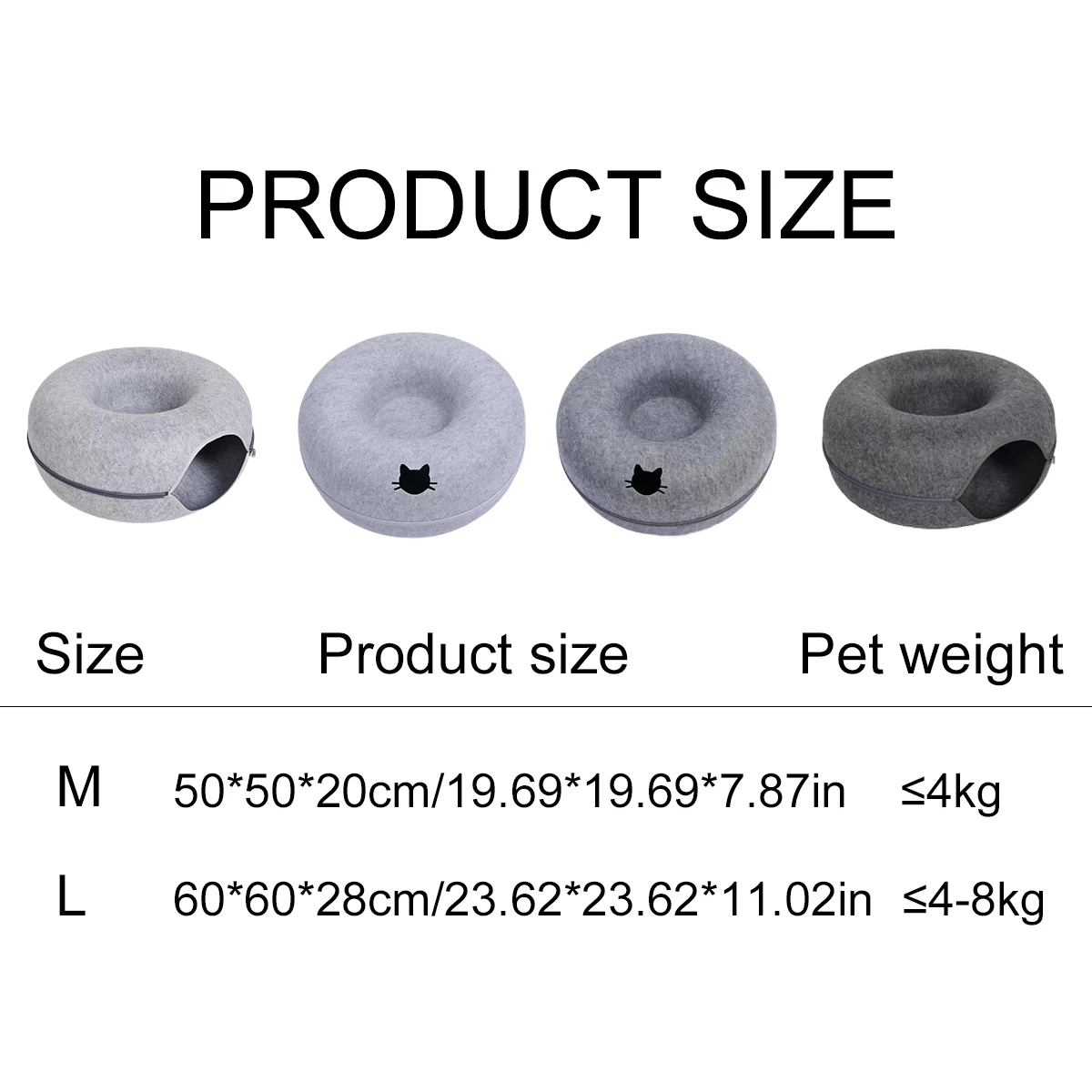 Interactive round Small Cat Tunnel Nest Felt Kittens Bed House Scratcher Cat Donut Sleeping Pet Toy for Cats