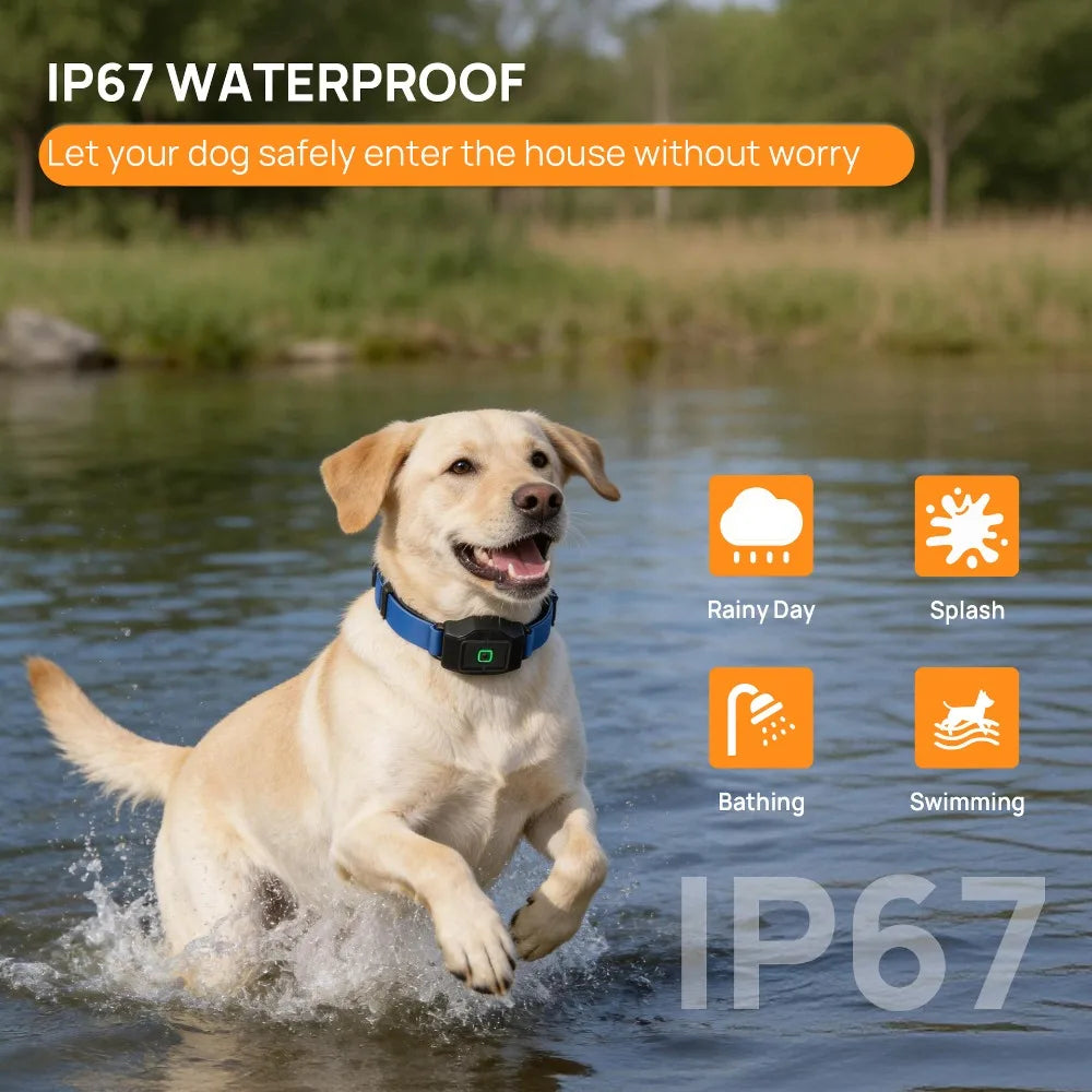 Smart GPS Wireless Dog Fence and Training Collar APP Control Rechargeable Training Shock Collar for Pet Behavioral Correction