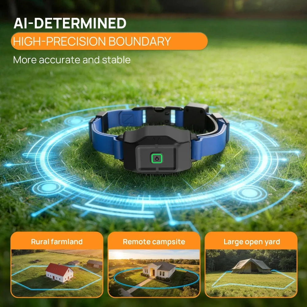 Smart GPS Wireless Dog Fence and Training Collar APP Control Rechargeable Training Shock Collar for Pet Behavioral Correction