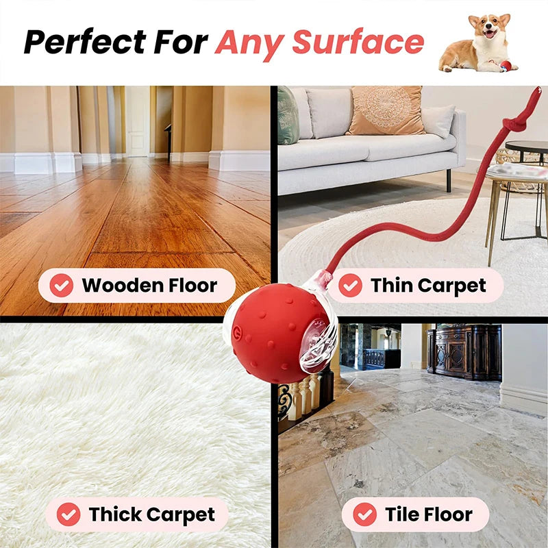Intelligent Electric Cat Interactive Toy Ball Automatic Rolling Ball Fake Tail Bird Chirping USB Charging Pet Dog Training