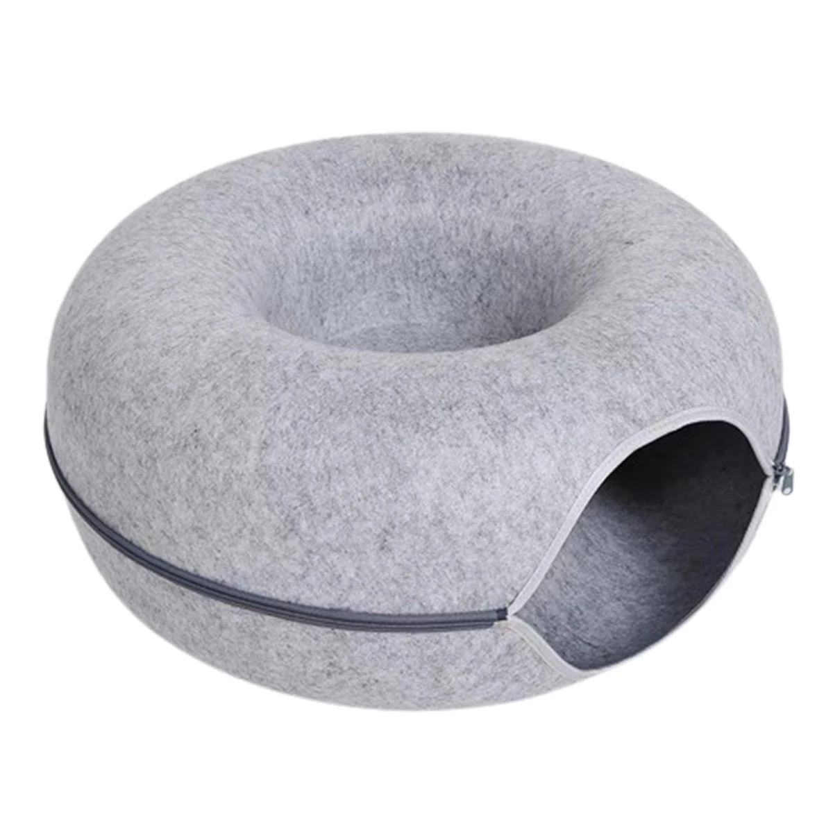 Interactive round Small Cat Tunnel Nest Felt Kittens Bed House Scratcher Cat Donut Sleeping Pet Toy for Cats