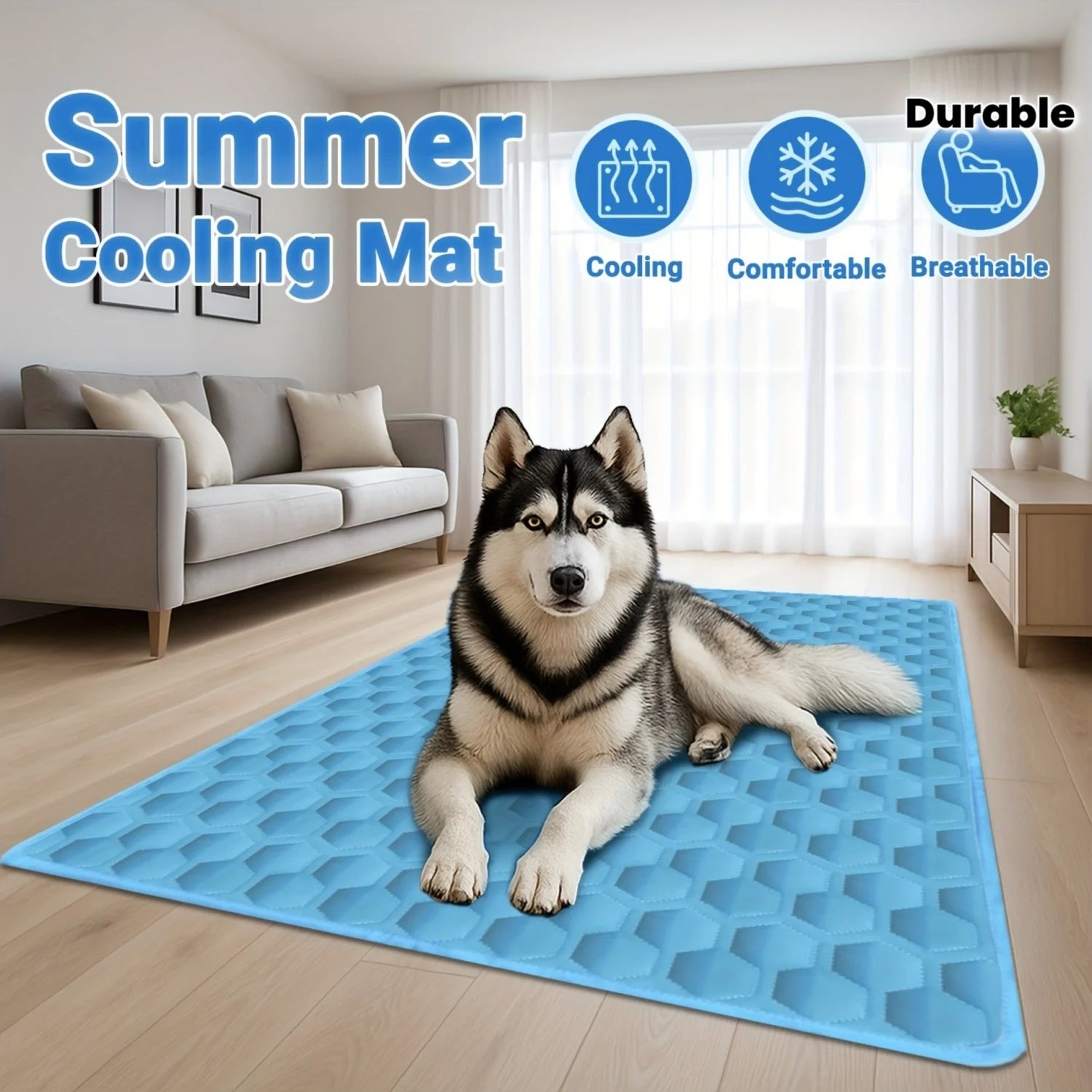 Summer Pet Cooling Mat Breathable Ice Silk Dog Cat Pad Washable Scratch Resistant Self Cooling Blanket Sofa Car Use Pet Supplies
