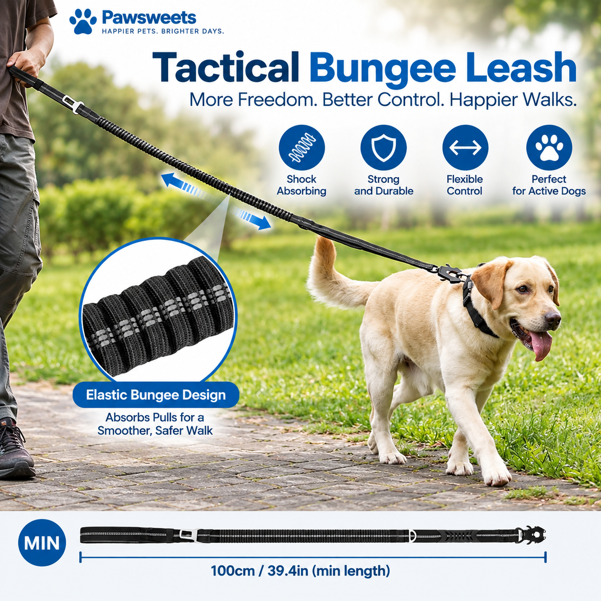 Tactical Bungee Dog Leash