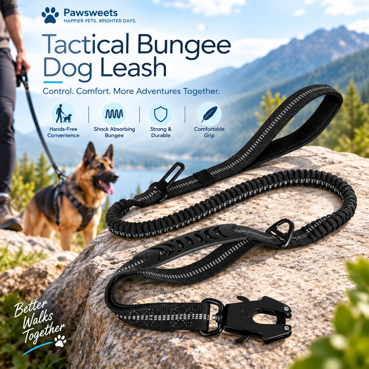 Tactical Bungee Dog Leash