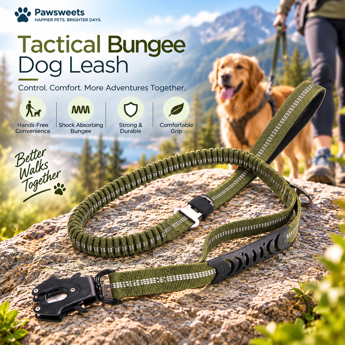 Tactical Bungee Dog Leash