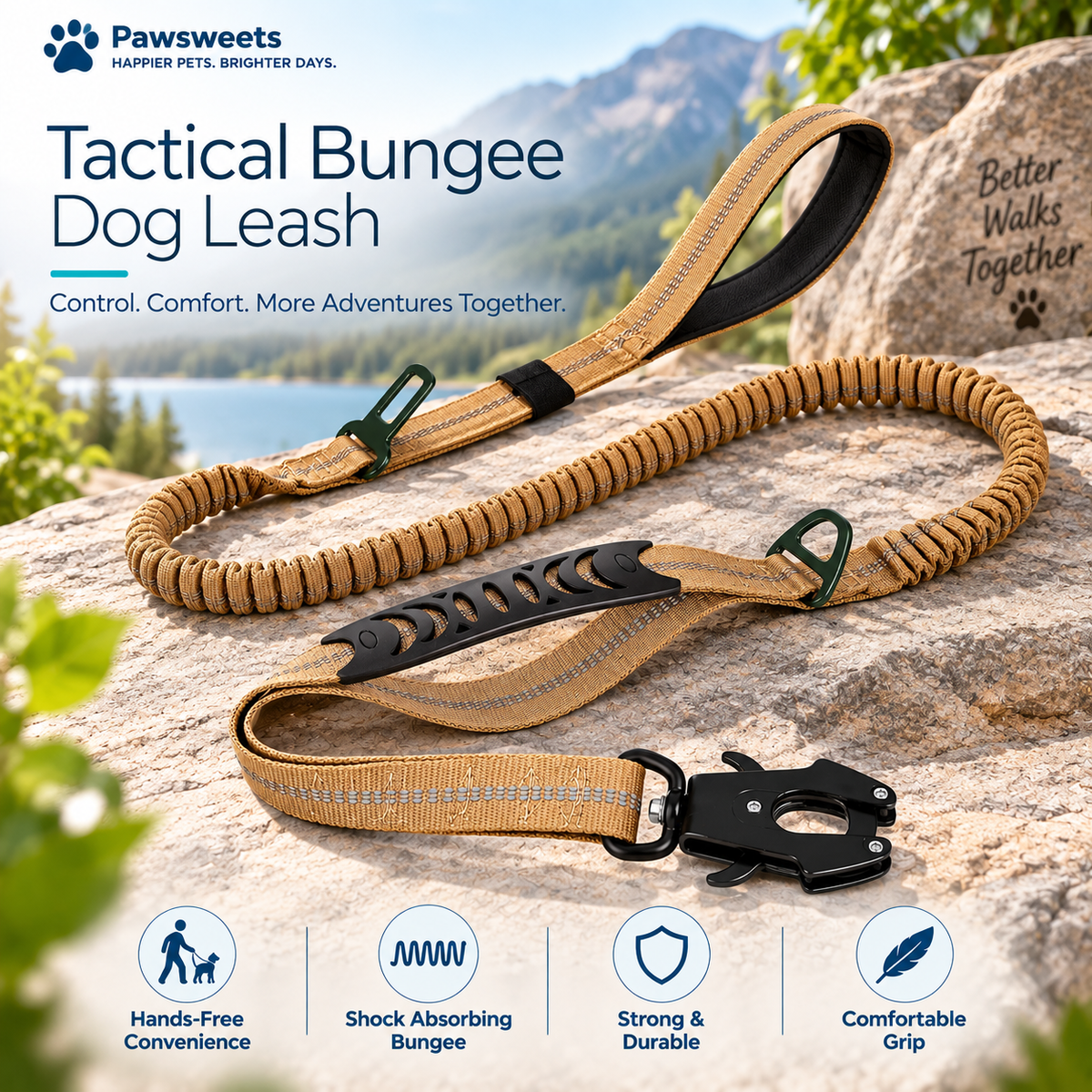 Tactical Bungee Dog Leash