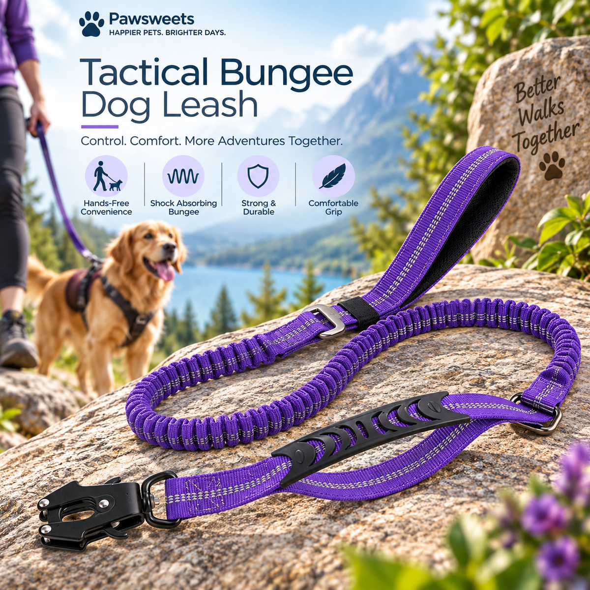 Tactical Bungee Dog Leash