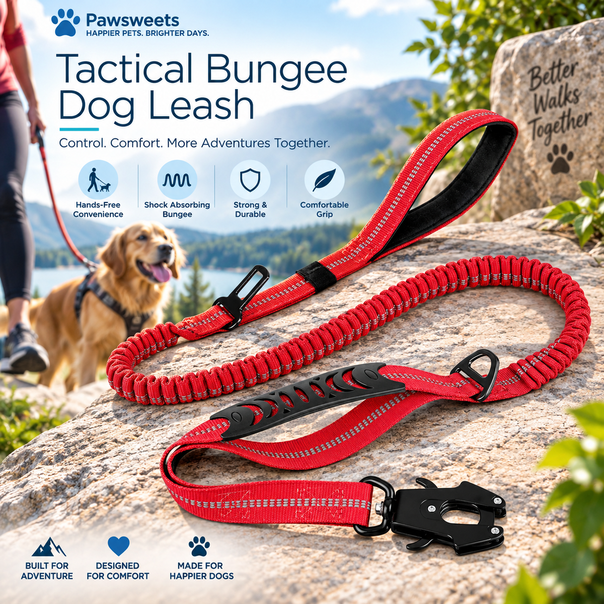 Tactical Bungee Dog Leash