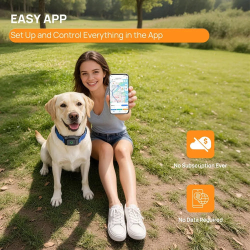 Smart GPS Wireless Dog Fence and Training Collar APP Control Rechargeable Training Shock Collar for Pet Behavioral Correction