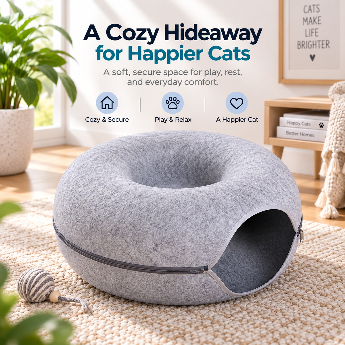 Interactive Cat Tunnel Cave