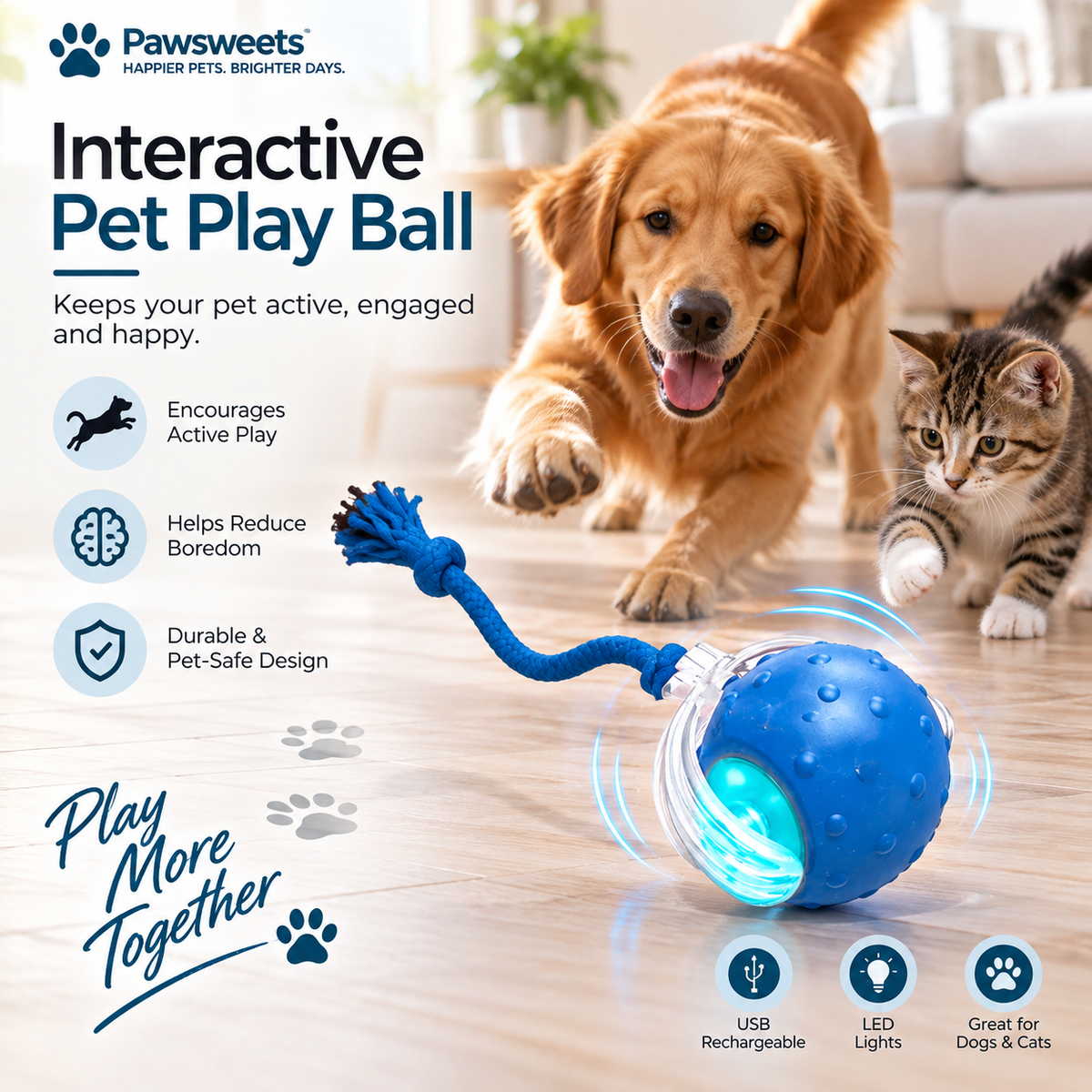 Smart interactive Pet Play Ball